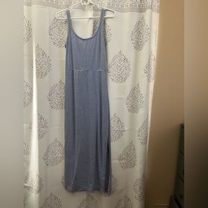 Gap size small form fitting blue and white striped dress